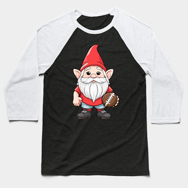 Touchdown Gnome - A Thanksgiving Treat for Football and Gnome Lovers Baseball T-Shirt by Rishirt